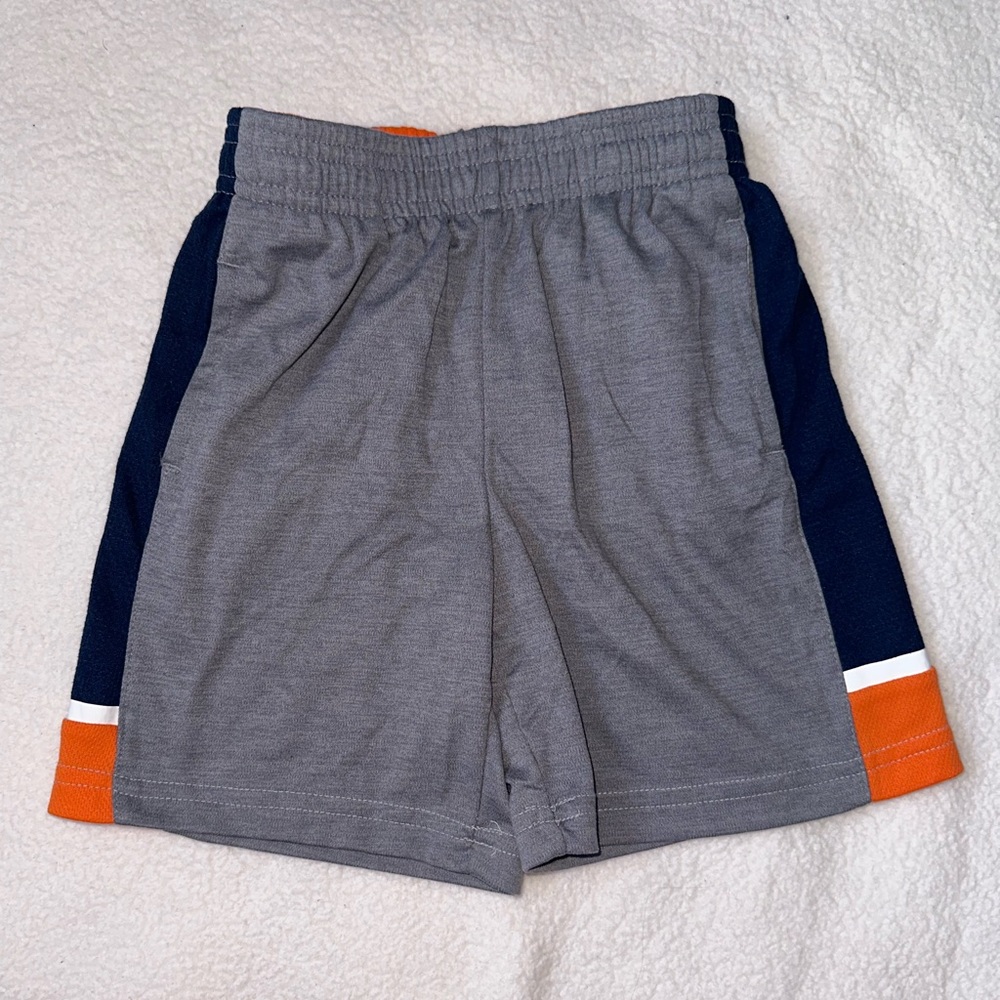 Grey w/ navy blue & orange strips 3T shorts